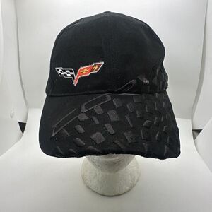 Rare GM Chevrolet Corvette C6 Offical Embroidered Black Hat Strap Back